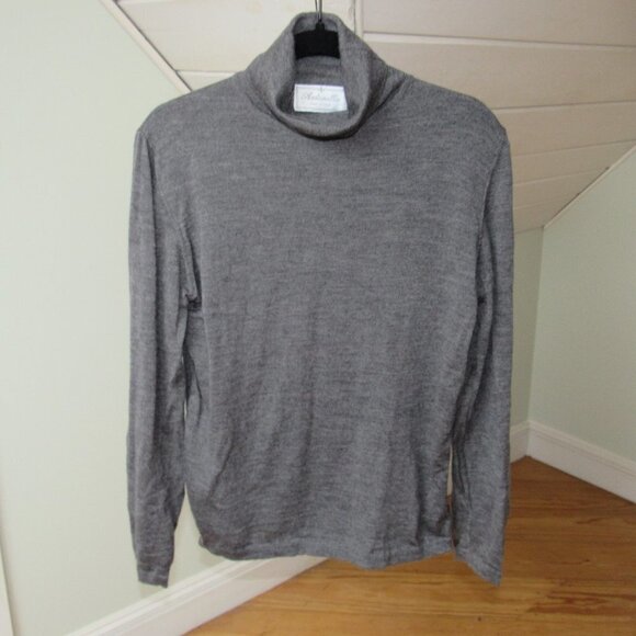 Antonella Sweaters - 100% Merino Wool Gray Turtleneck Made in Italy Antonella Womens Size L